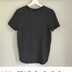 Lululemon love T-shirt rare black and White Striped Tee